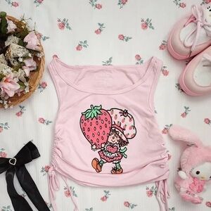 Strawberry Shortcake Pink Cropped Tank Top